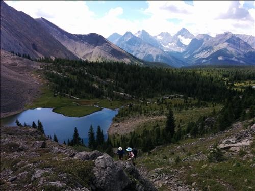 First lake from the headwall