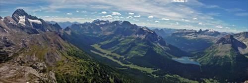 Partial Pan Including Mt Sir Douglas & Leman Lake
