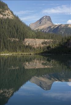 Morning reflection in Sherbrooke lake Morning reflection in Sherbrooke lake