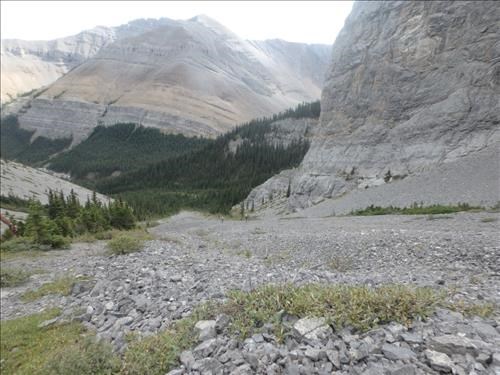 Scree run below peak 4