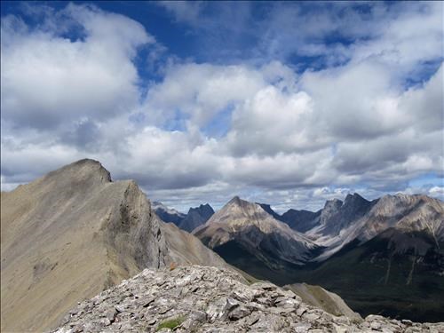 Mount Cegnfs with Headwall Lakes valley in the background