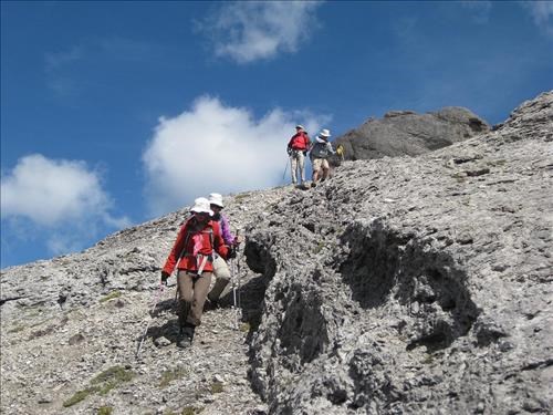 Descending from peak #2 to valley bottom