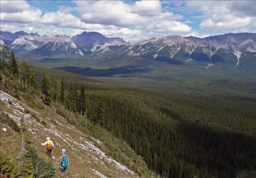 Descending Below The Summit Block