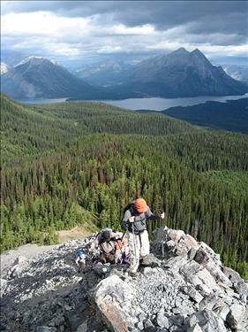 Starting up the ridge