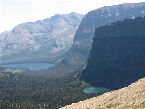 No Name Lake and Two Medicine Lake from Dawson Pass
