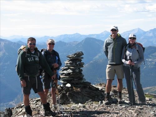 Bill, Susan, Pat, Carole on Elk Mountain summit