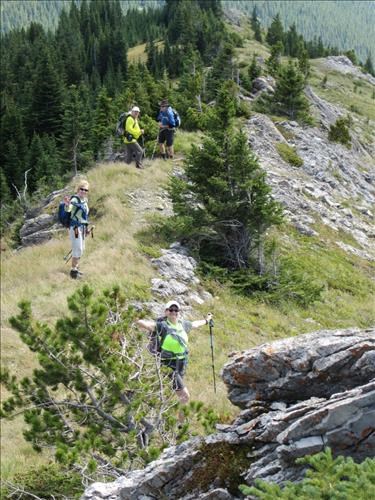 Heading down Lineham Ridge
