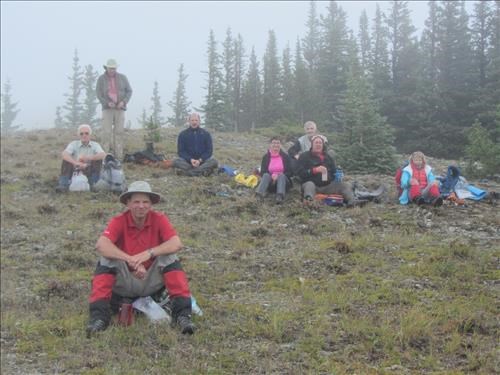 A misty start to lunch on Surveyor's Ridge