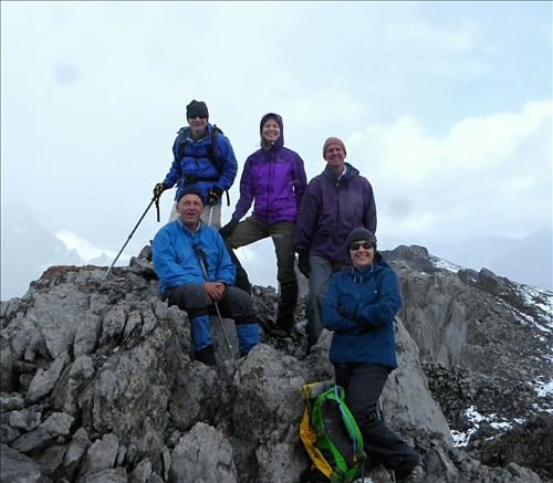 Summit shot with Carl, Clifton, Phyllis, Dave and Teresa.