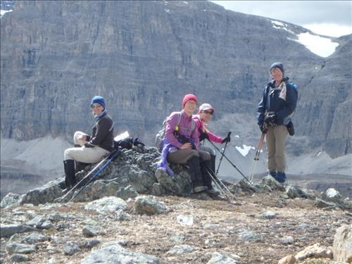A rest after descending rubble slopes