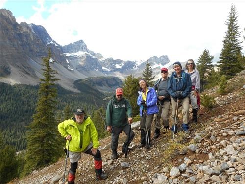 Ivan, Bill, Suzy, Philip, Susan, Rosanne. Hills behind of Mosquito CG..Bonus trip