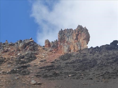 Rock formation on ridge