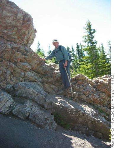 scramble step on upper trail