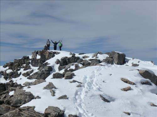 Bill, John and Alda at the summit of Mt Weed