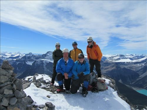 Spectacular weather and views on the summit of Mount Weed 