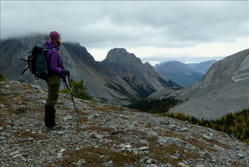 Phyllis just above Burstall Pass.