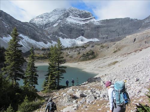 Nearing Lower Galatea Lake; The Tower in distance