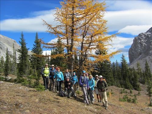 The gang on ridge above Upper Galatea Lake