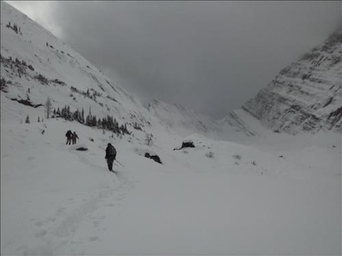 approaching the moraine