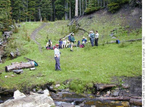 Short rest at stream crossing