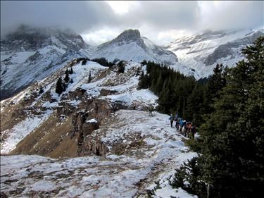 Ramblers near summit of Wind Ridge