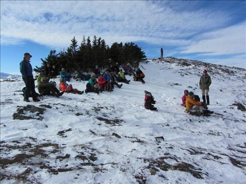 Lunch at the summit of Jumpingpound Mtn