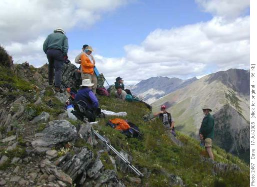 Lunch on South Summit of Mist Ridge