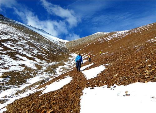 Our descent gully.
