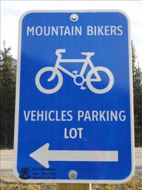 Recommended Parking Area in Exshaw on Veteran's Way (October 2016)