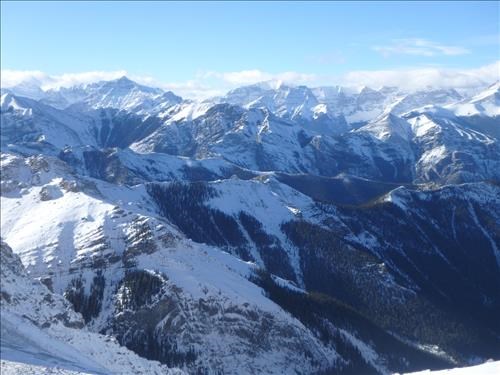 View to SW, Porcupine & Wasootch ridges in foreground