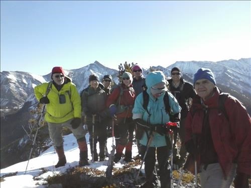 On our high point: Ivan, Nancy, Inge, Chris, Peter, Jeanette, Paul, Terry