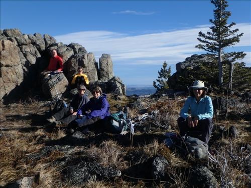 Lunch at north end of ridge