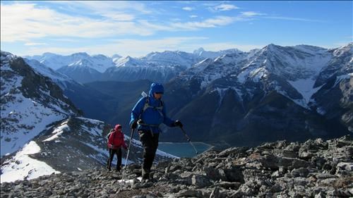 Bruce and Teresa starting the traverse along the ridge