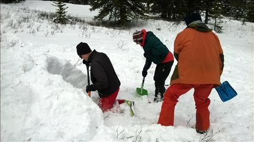 Shoveling technique practice