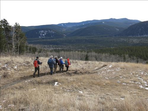 Heading South back down Sulphur Springs Trail