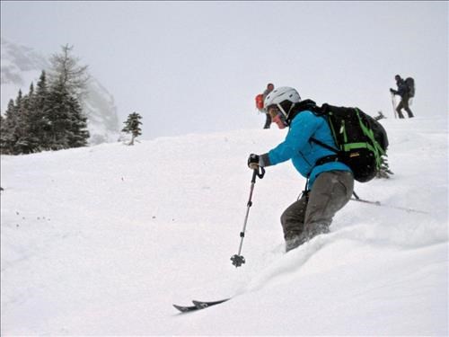 {1819 Barb Till} skiing south end of Pocaterra ridge