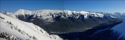 A beautiful but very cold day. View of Kent Ridge across the valley, from Hero Knob south ridge