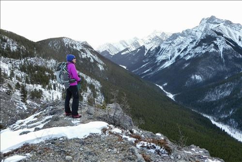Teresa stops to check out the view.