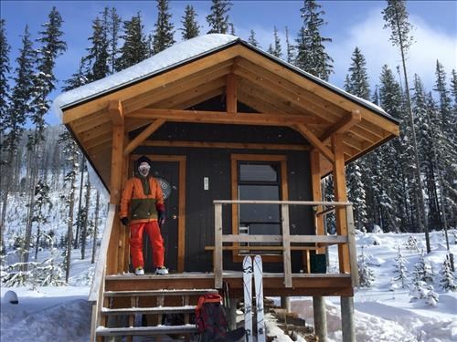 {1283 John Rowe} at Mosquito warm-up cabin - Nancy Green Park BC