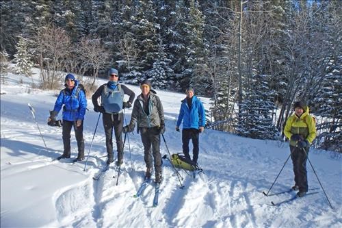 At a lower junction on Skogan Pass trail