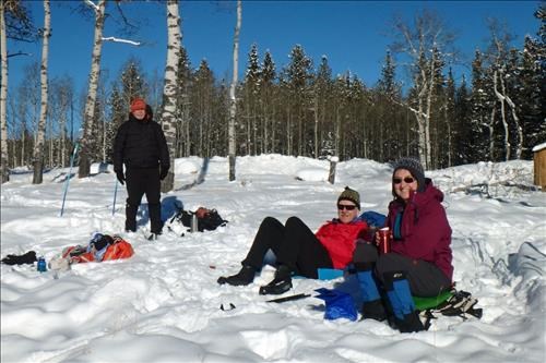 Lunch above the Sandy McNabb skating pond