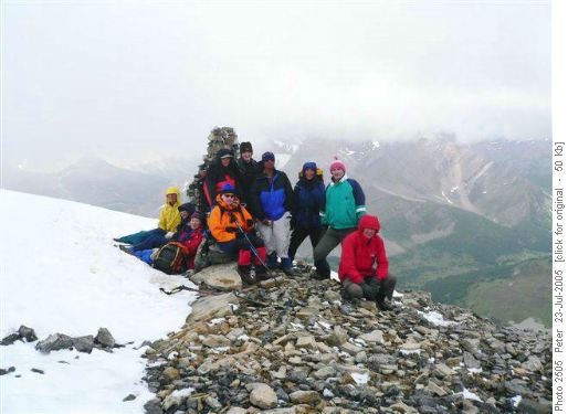On a cold wintry Mt. Richardson Summit