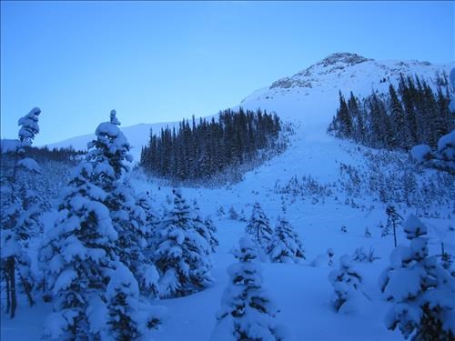 The slope not skied . Next time !
