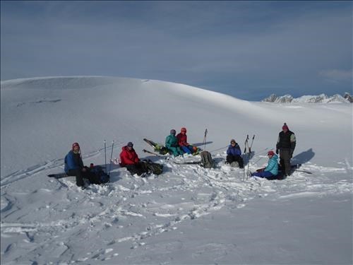 Lunch up on Purple Peak