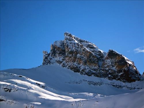 Sub peak of Dolomite peak west of the pass on the east side of the Dolomite circuit