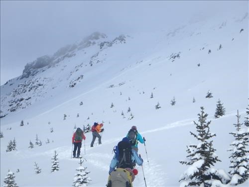 Below 'Katherine Ridge', note old avalanche