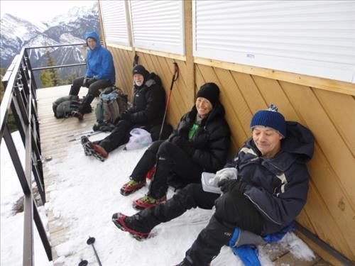{1501 br ram},{454 gr dea}, {746 je ma} and {1900 le gee} enjoy lunch at Barrier Lookout in January 2017