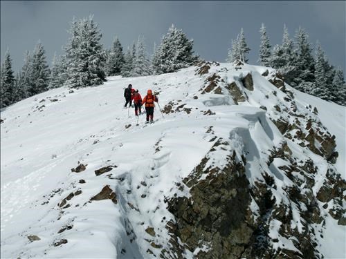 Coming down the upper section of the ridge