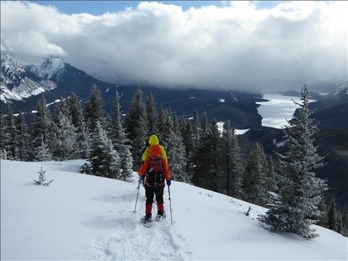 We were treated to some sunshine, but on the way down.