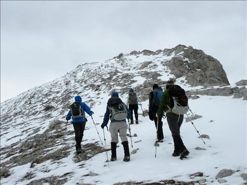 Last slope below the summit